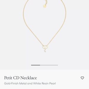 Dior Gold and White Pearl Necklace